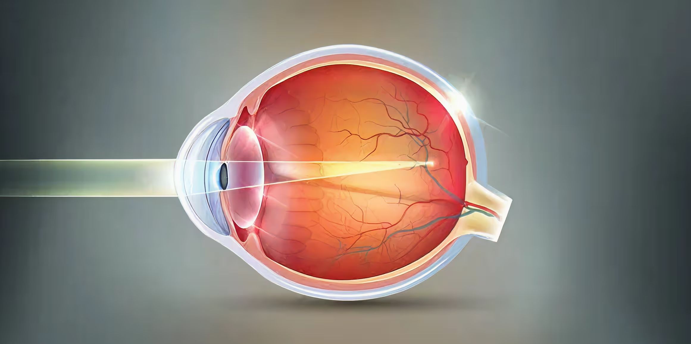 Illustration of a cross-section of the human eye